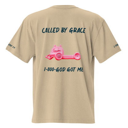 CALLED BY GRACE- OVERSIZED T-SHIRT PINK EDITION